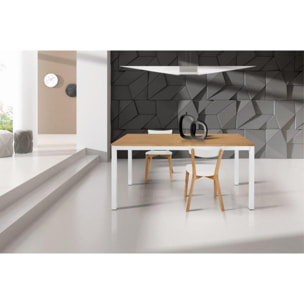 Tavolo PORTOFINO rovere e metallo allungabile 160x90 cm - 210x90 cm