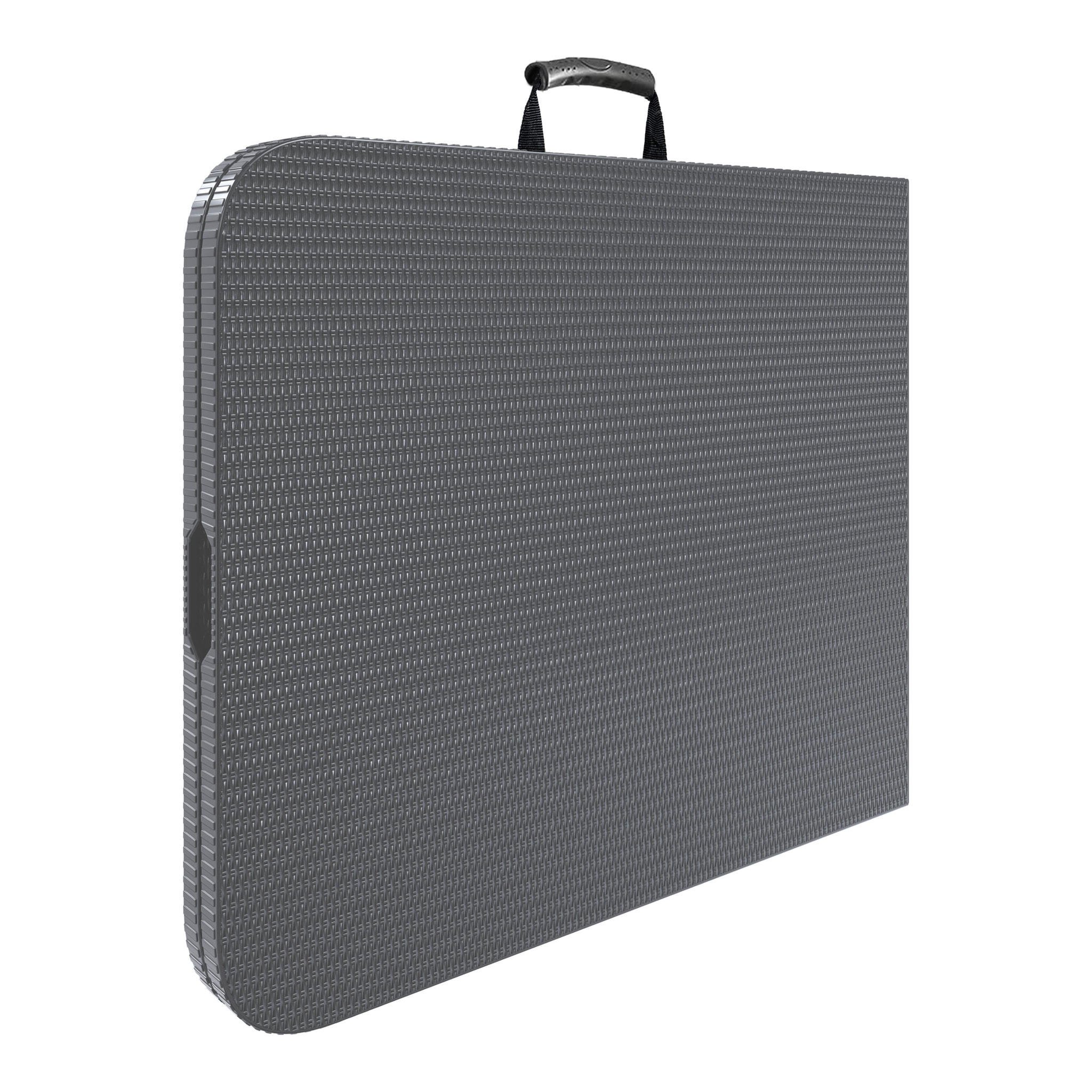 Tavolo Tavolino Pieghevole In Resina Dura Set Birreria Facile Trasporto Con Maniglia  Terrazzo Campeggio Giardino Rettangolare Grigio Effetto Rattan