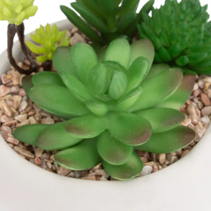 Plante grasse artificielle pot ciment H10cm