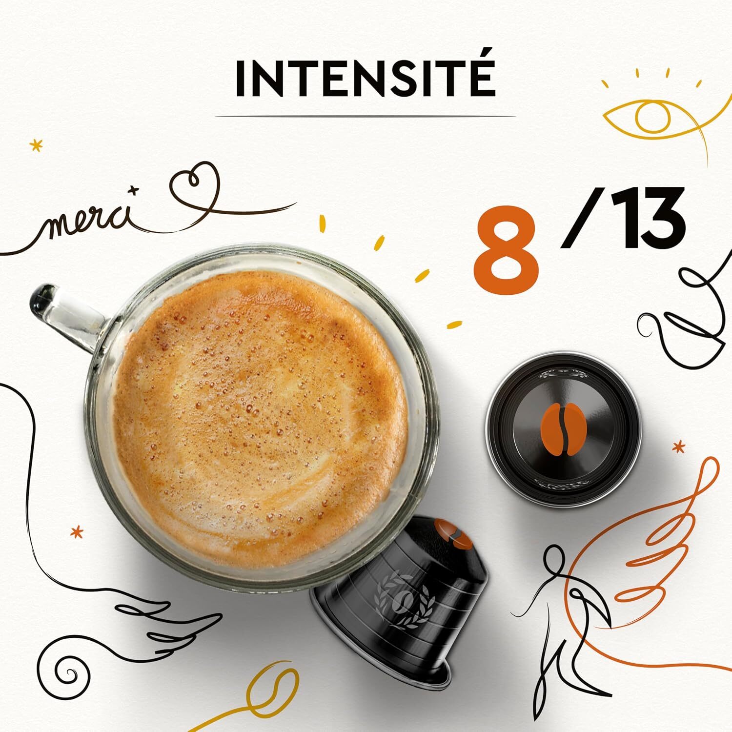 Café Solidaires n°8 x30 - Capsules compatibles Nespresso en aluminium