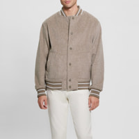 Bomber - logo - coupe classique - beige