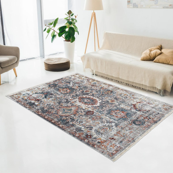 Tapis oriental tissé motif ethnique KUBI