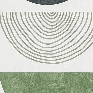 Affiche encadrée abstraction géométrique verte Affiche + cadre en métal - Noir