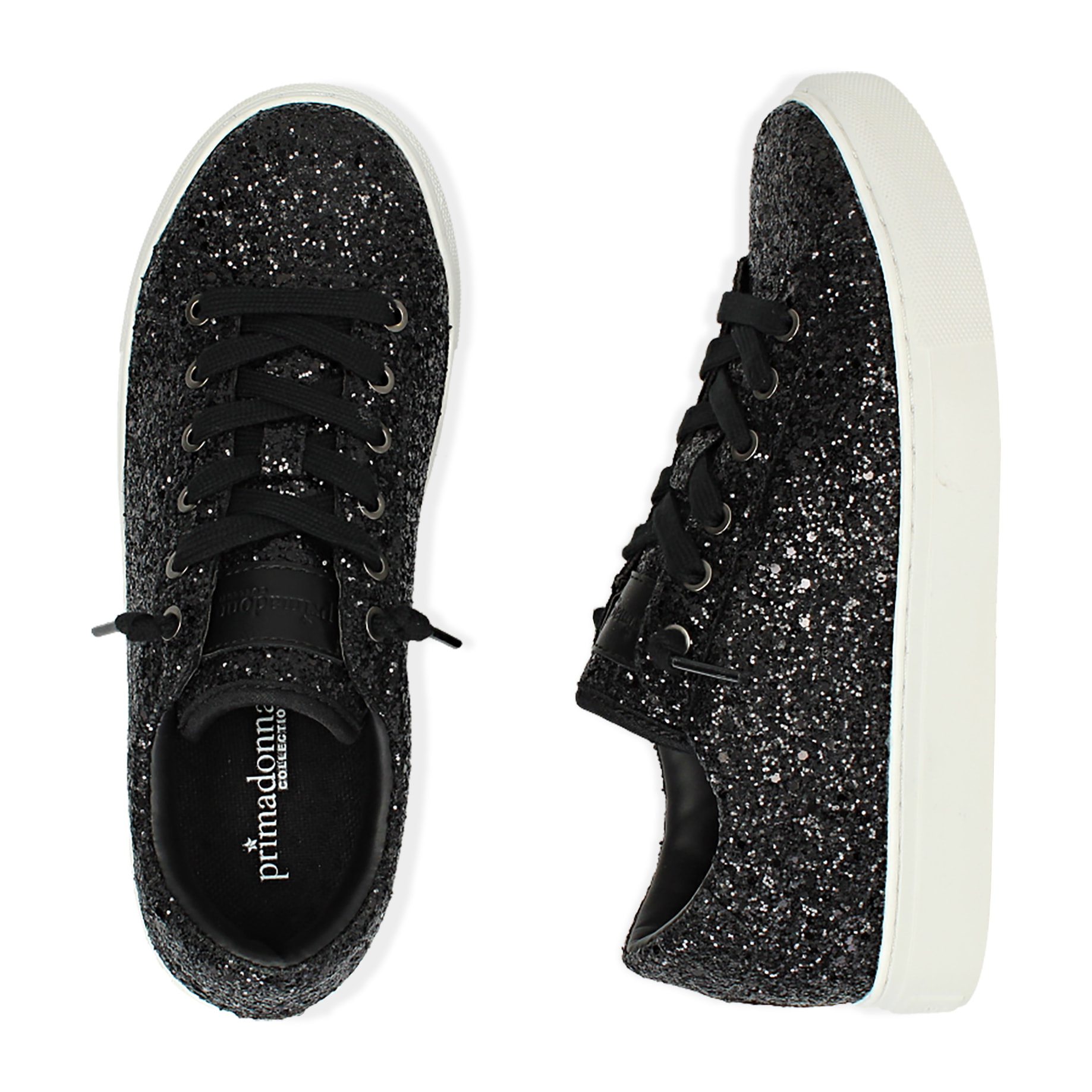 Zapatillas negras con glitter