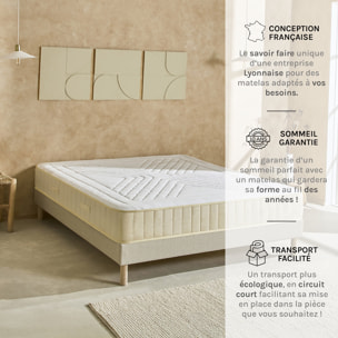 Matelas Symphonie 2.0, Soutien Ferme, 24 cm, Latex & Mémoire de forme, extrait d’Aleo Vera