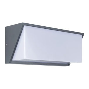 Forlight Quanta aplique exterior negro rectangular para bombilla E27