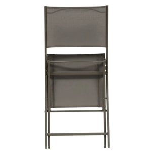 Lot de 4 Chaises de jardin Modula pliables noisette