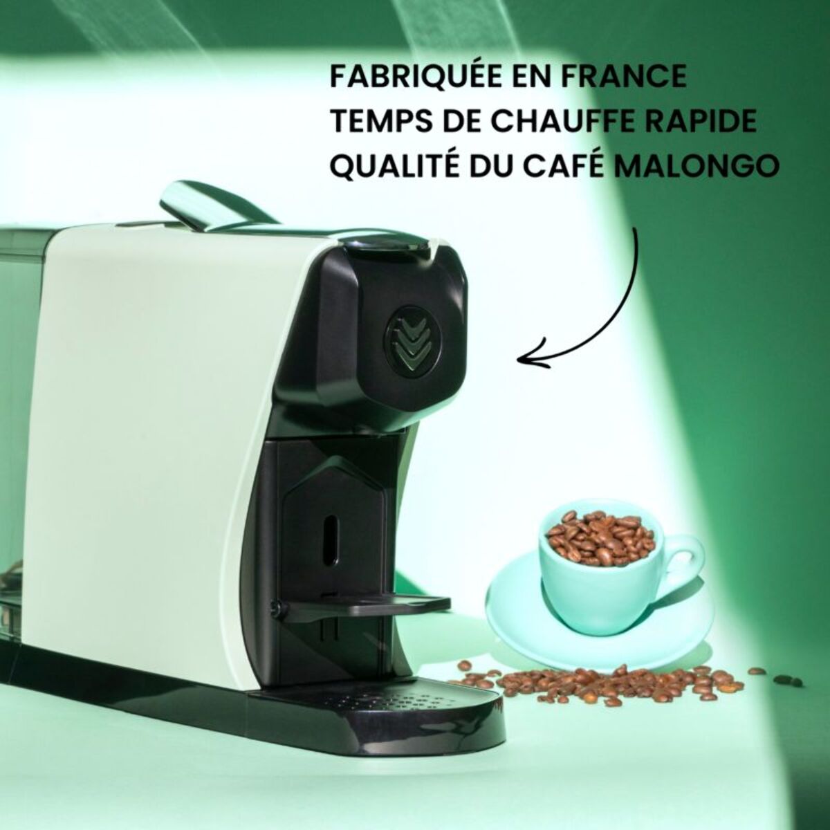 Cafetière à dosette MALONGO EOH VERT TILLEUL PASTEL