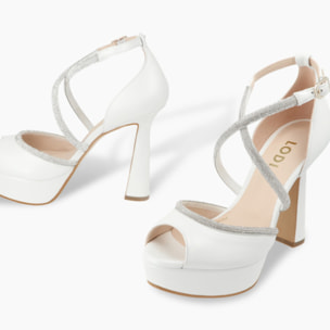 SANDALIAS DE NOVIA BLANCAS TECHI