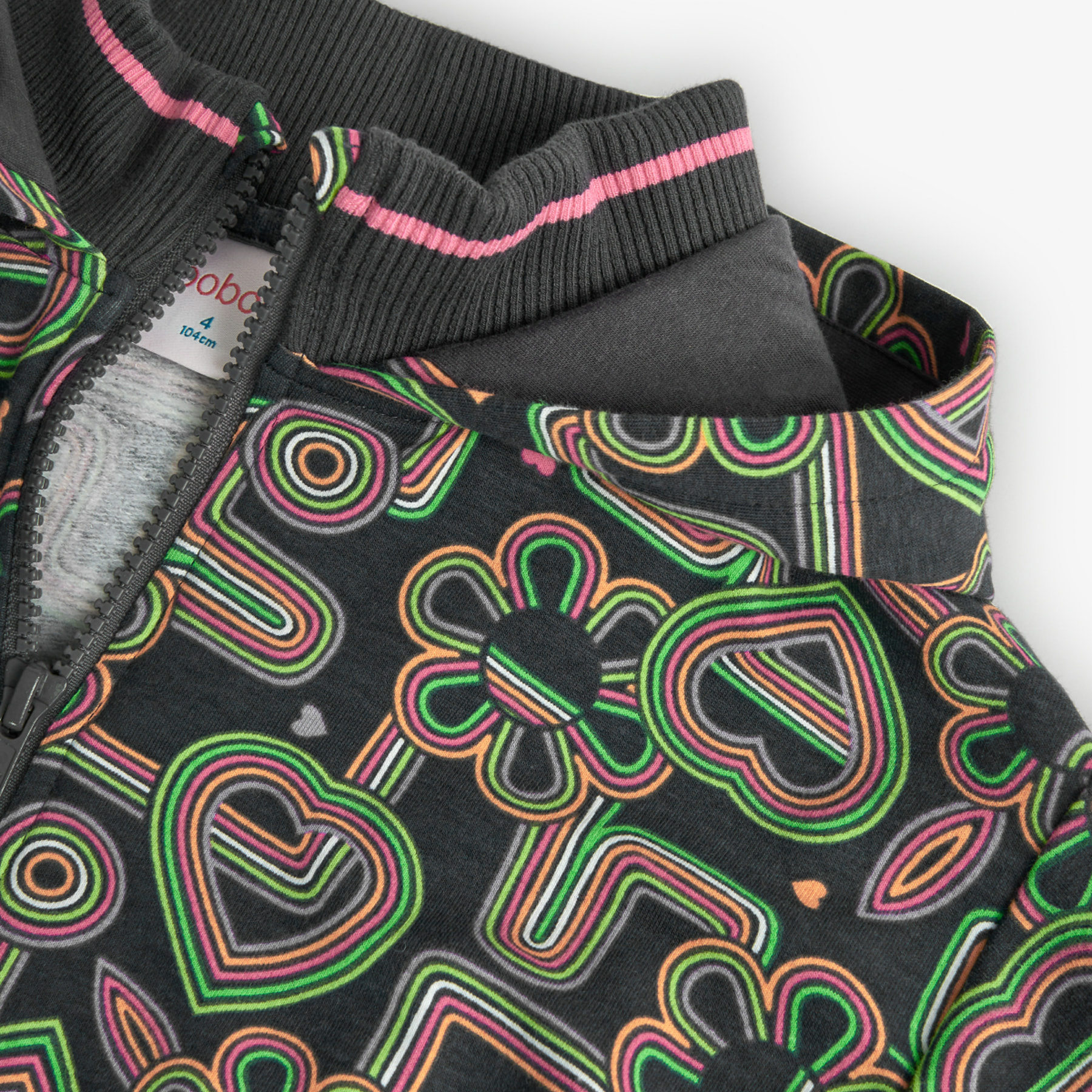 Chaqueta felpa estampada de niña -BCI