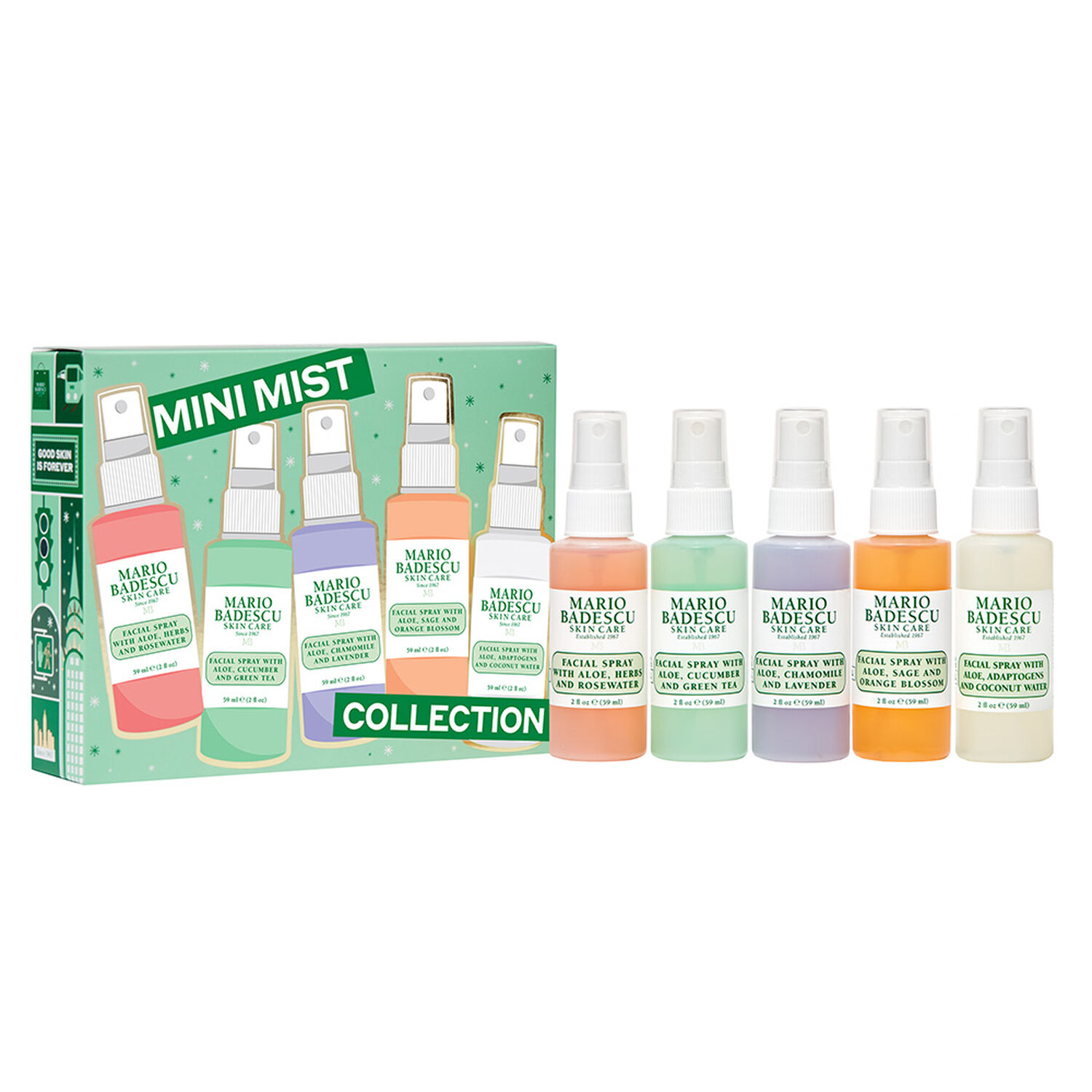 Mini Mist Collection - Coffret Brumes Faciales 5 X 59 ml