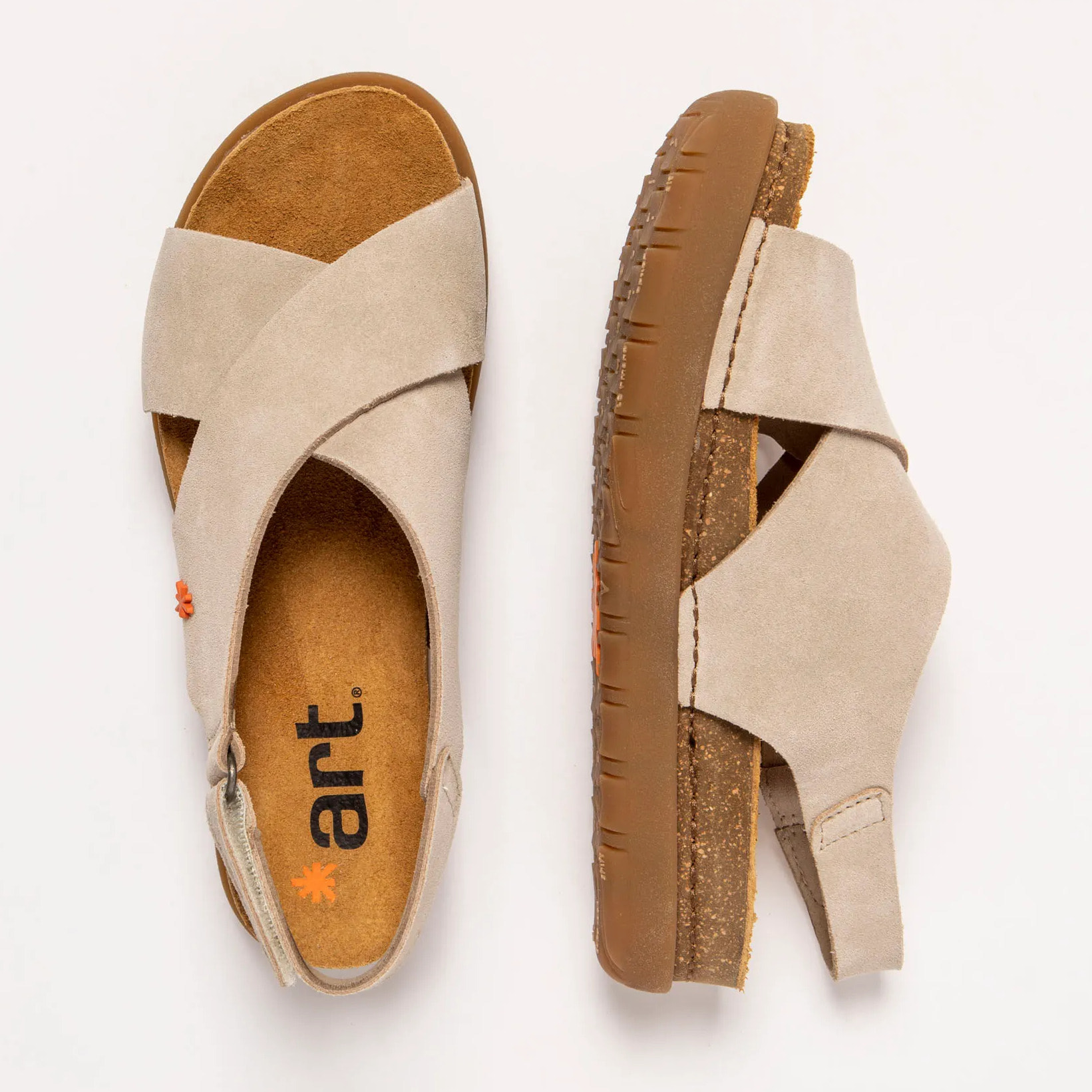 Sandalias 1710S SILK SUEDE CREAM/ RHODES color Cream