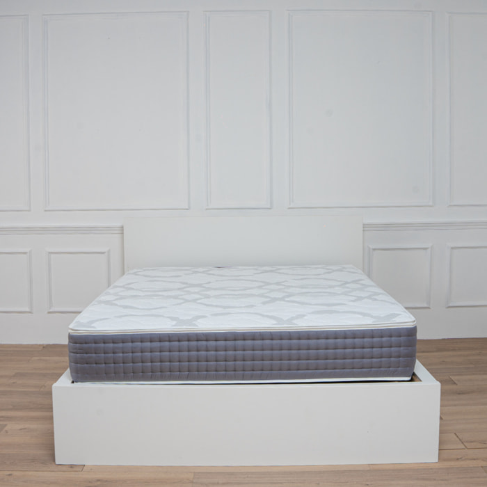 Materasso Una Piazza e Mezza Memory Foam 3 Strati Sfoderabile H26 1 Zip Intreccio Con Fascia Perimetrale Capitonè 120x190 (Antiacaro - Anallergico - Antibatterico - Ergonomico)