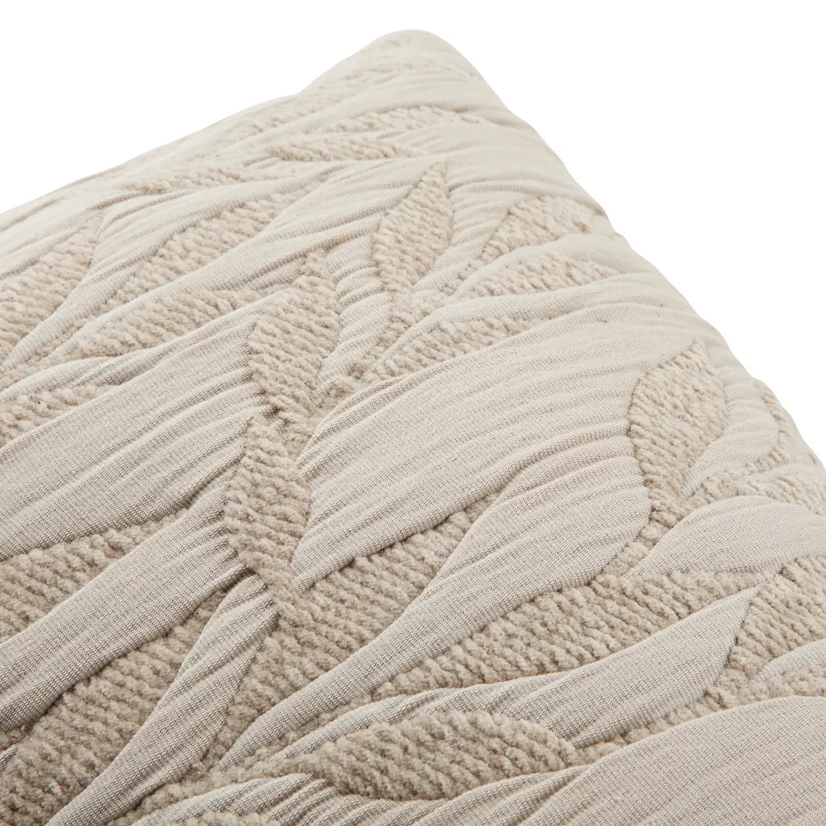 Coussin motif jacquard "Lehto" coton lin 58x38cm