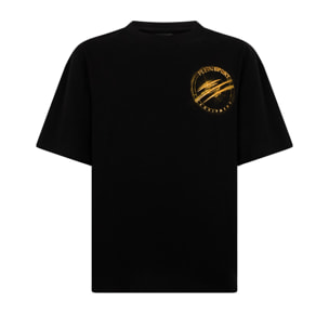 PLEIN SPORT Round Neck T-Shirt Chrome Scratch Edition