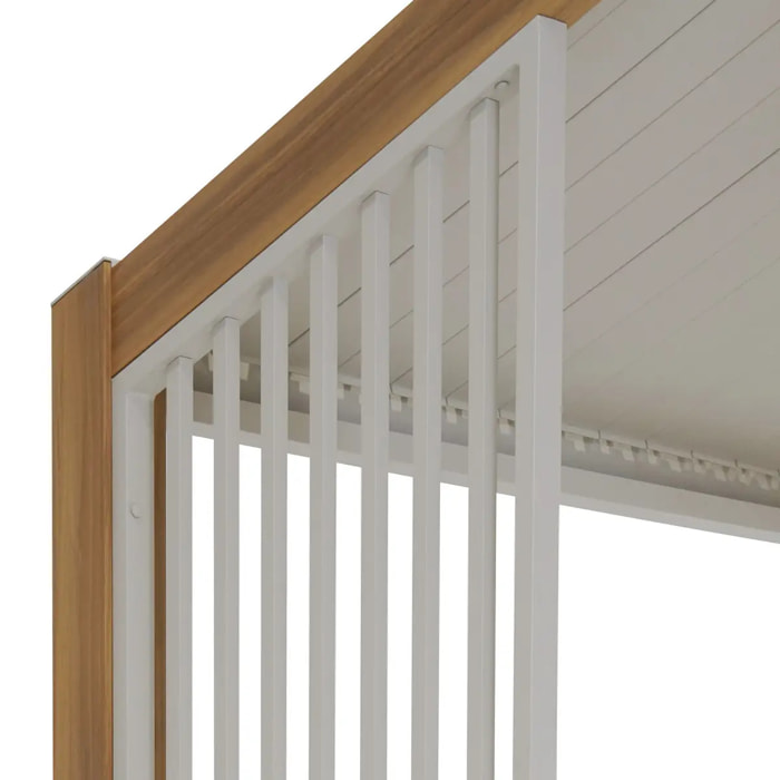 Persienne pour Pergola bioclimatique autoportante Ecozia 4x3 m argile