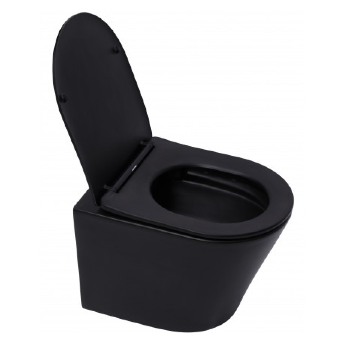Pack WC Bâti autoportant + WC SAT Infinitio sans bride noir mat + Abattant softclose + Plaque noire mat