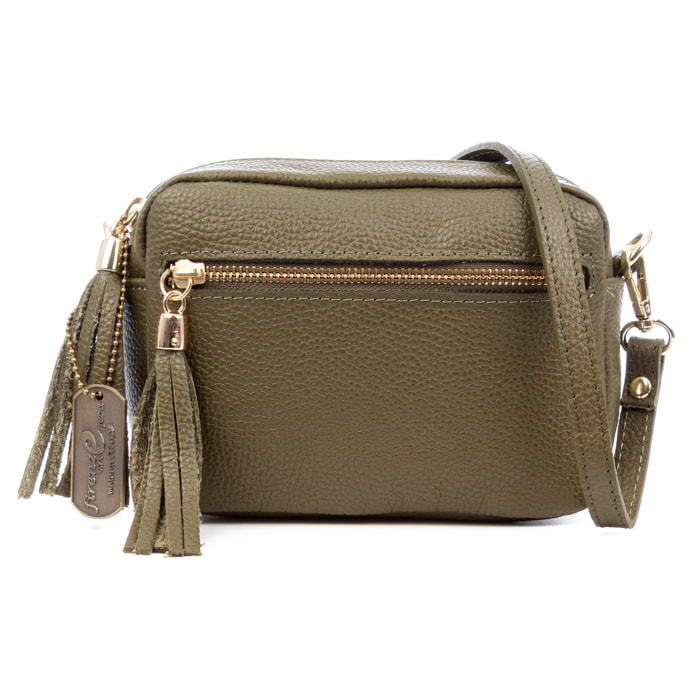 Delfina Bolso bandolera Mujer.Piel auténtica Dollaro