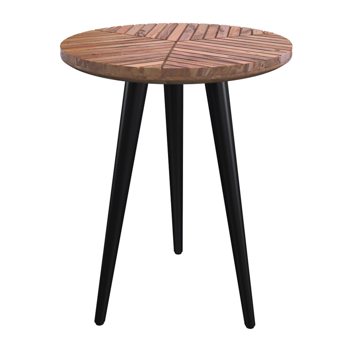 Table basse ronde en bois d'acacia D40 cm - Ella