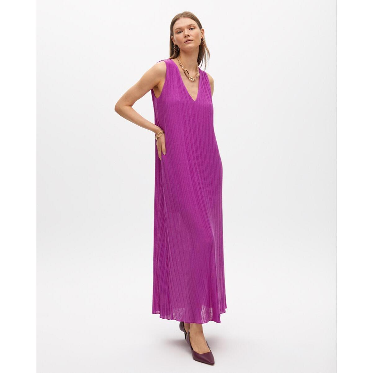 Abito Plissettato con Bretelle