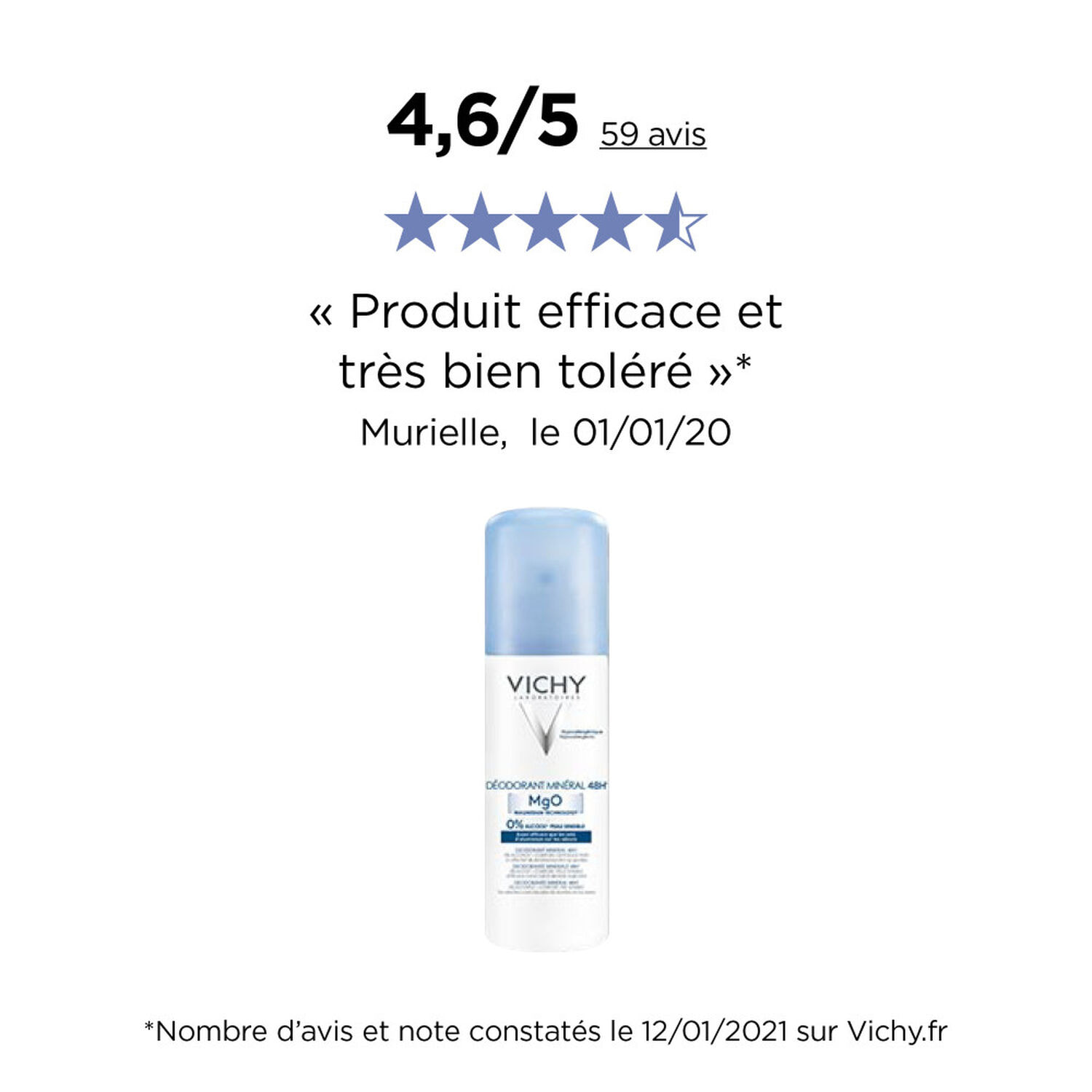 Déodorant Minéral 48h - Spray Peaux Sensibles 125 ml