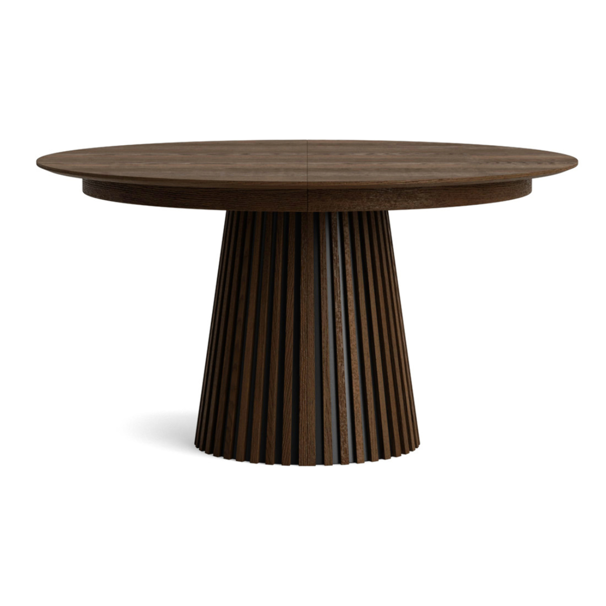 Freya - table à manger ronde extensible - 6 à 10 personnes - Marron