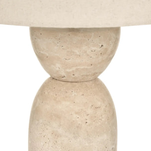 Lampe à poser champignon secteur Erin beige H47,5cm