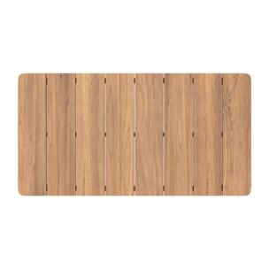 Table basse rectangulaire de jardin en bois de teck massif - Nadila