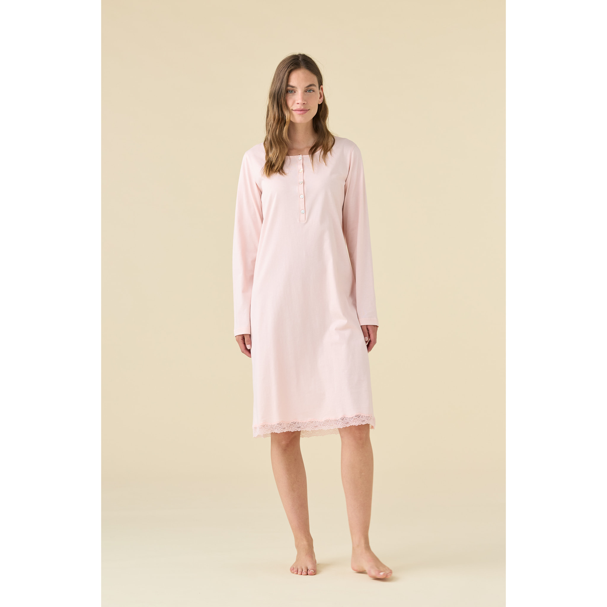 Camicia da notte donna estiva in cotone articolo essential. Noidinotte