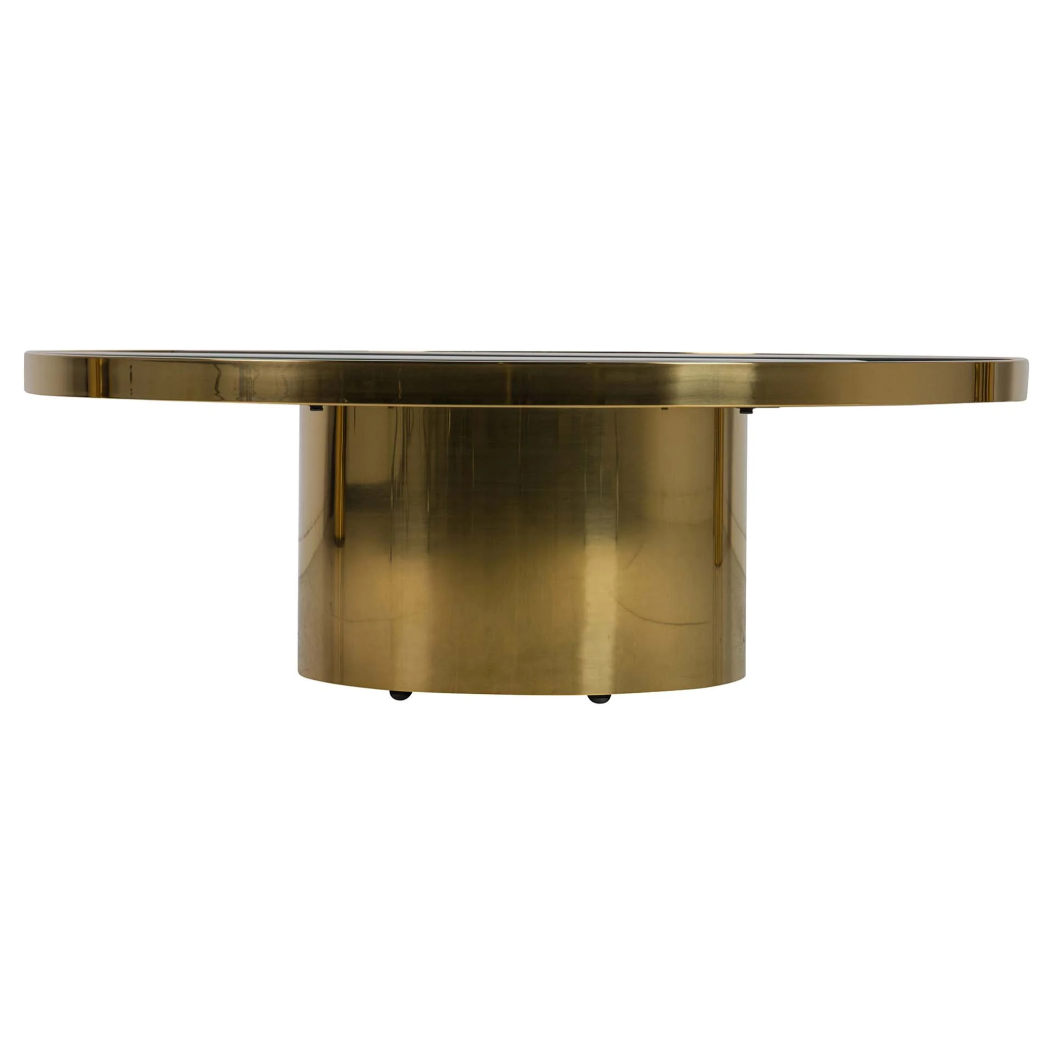 Mesa Centro Acero Inoxidable Dorado 100x100x33 Cm