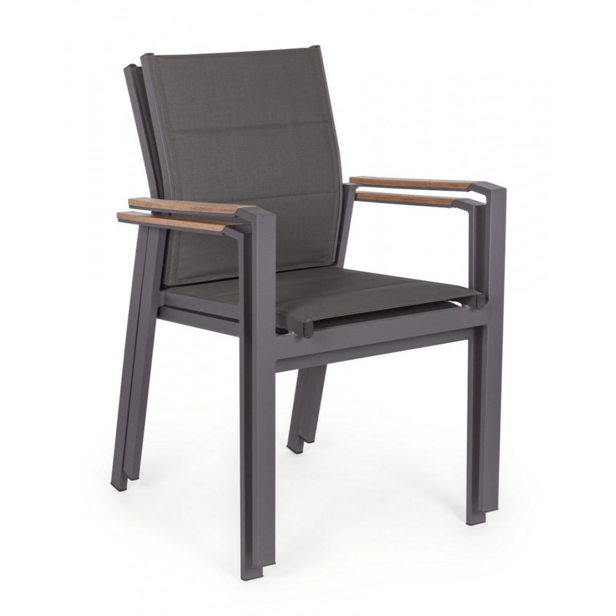 Set di 6 poltroncine KUBIK impilabili antracite