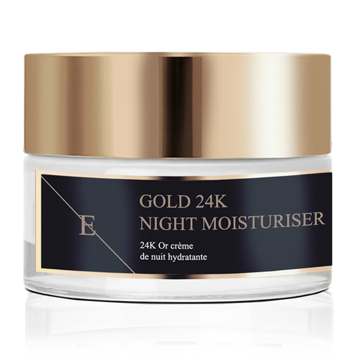 Hidratante de noche antiarrugas oro de 24 quilates