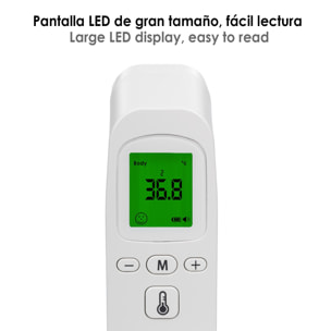 Termómetro infrarrojo sin contacto HG02 V1. Modo temperatura corporal y de objetos.