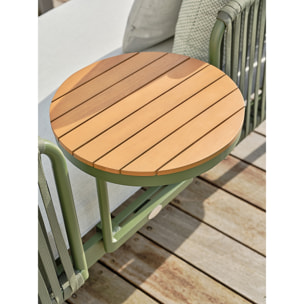 BARLIA - Canapé de jardin 3 places en aluminium - Olive