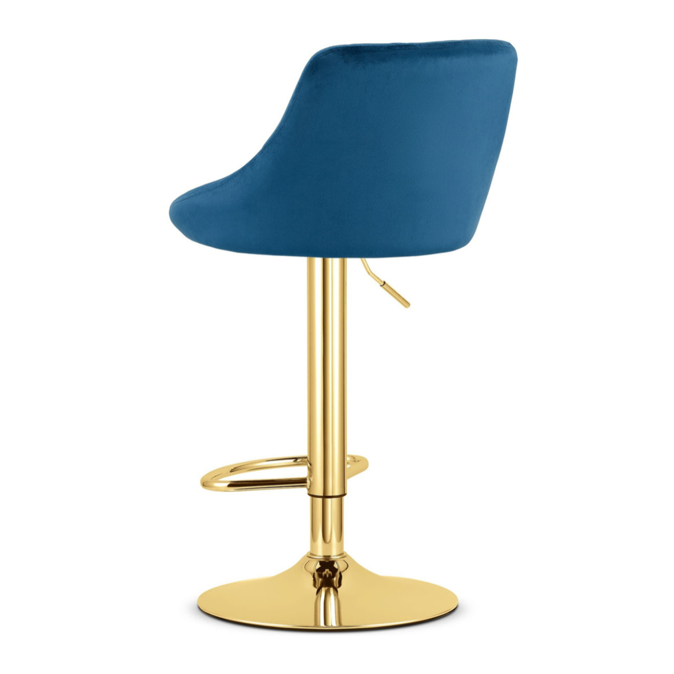 Set di 2 sgabelli bar Kast in velluto blu e oro