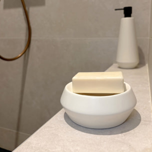 PORTE-SAVON EN CERAMIQUE JOSHUA ECRU