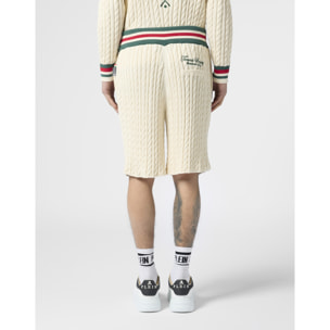 PHILIPP PLEIN Knitted Drawstring Shorts Plein Tennis