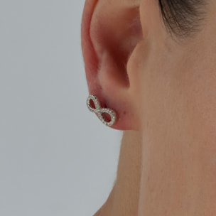 Pendientes de Circonita Brillante acabados en rodio