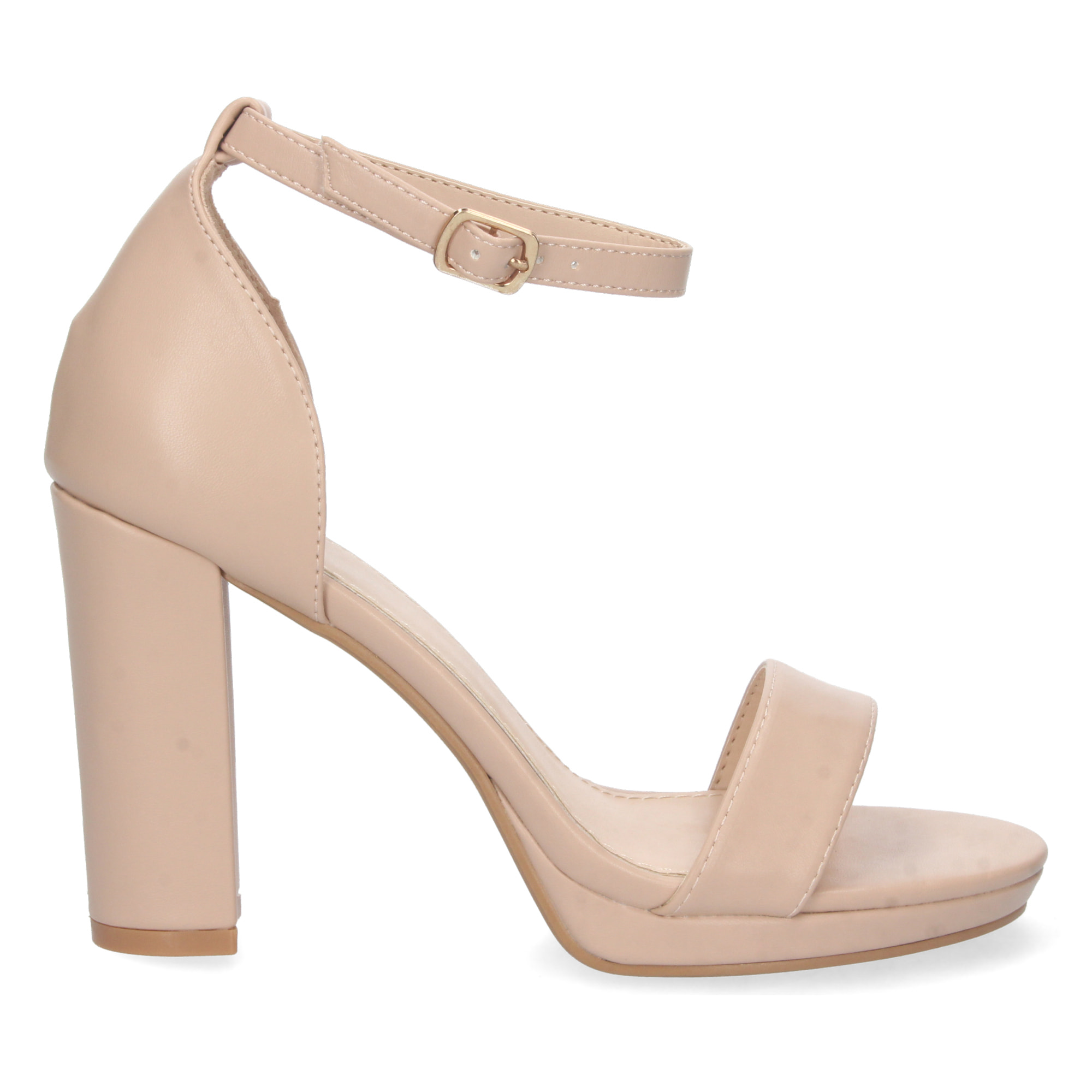 Sandalia de Tacon Ankle Strap con Hebilla