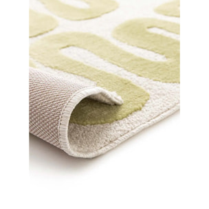 FLASHY Alfombra moderna de pelo corto verde, varias medidas disponibles.