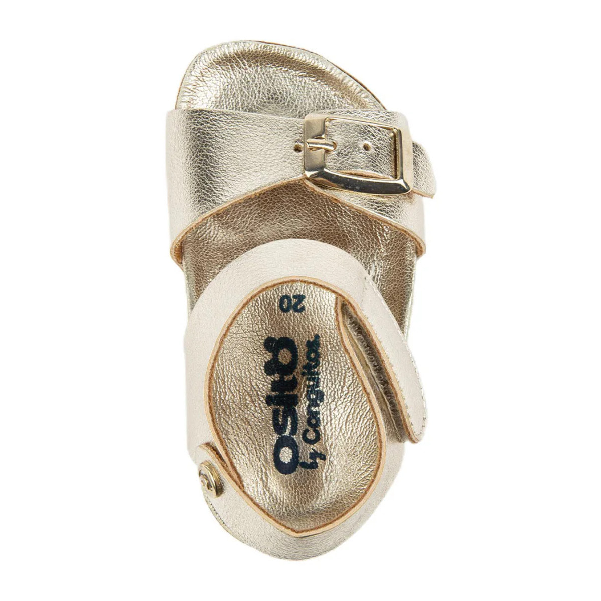 Sandalias Abiertas Metalizadas en Dorado