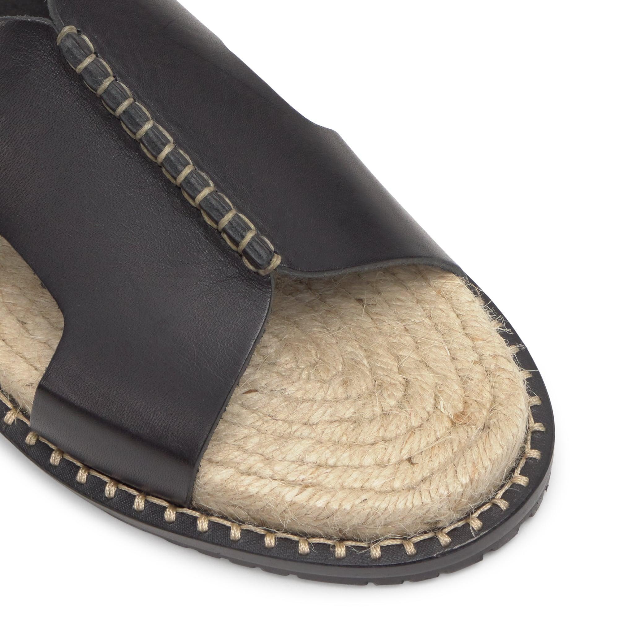 Sandalia plana Piti en napa con suela de yute y tpu