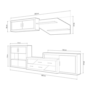 Salón Nuka V9 Cambria - Blanco