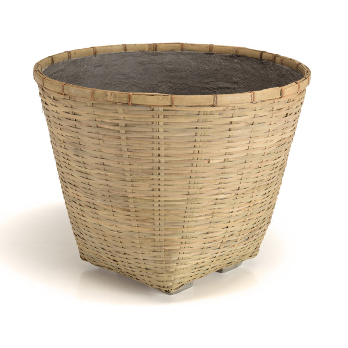 HANS - Pot de fleur rond 60x60cm en bambou naturel