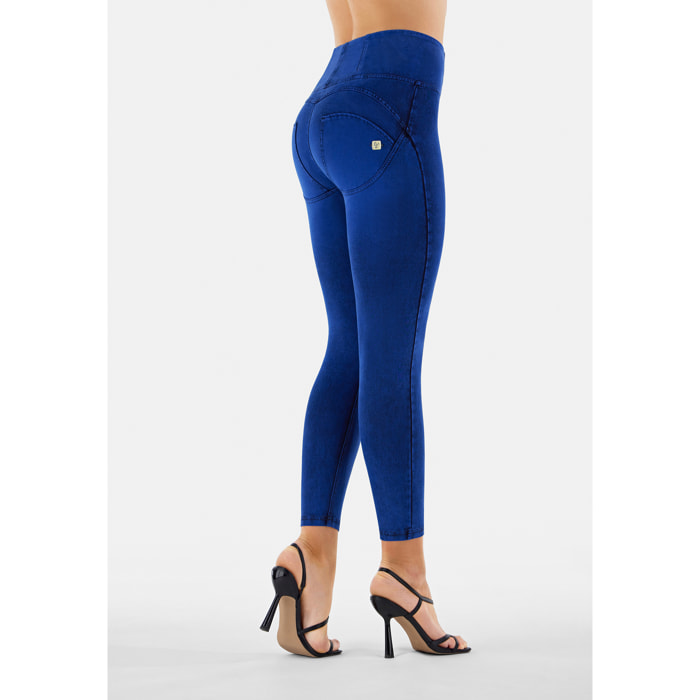 Jeans push up WR.UP® 7/8 vita alta superskinny tintura blu