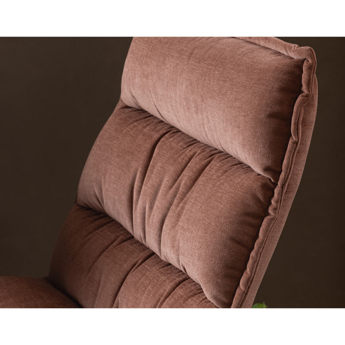 Mellow - fauteuil pivotant - en tissu - pieds en acier - Rose