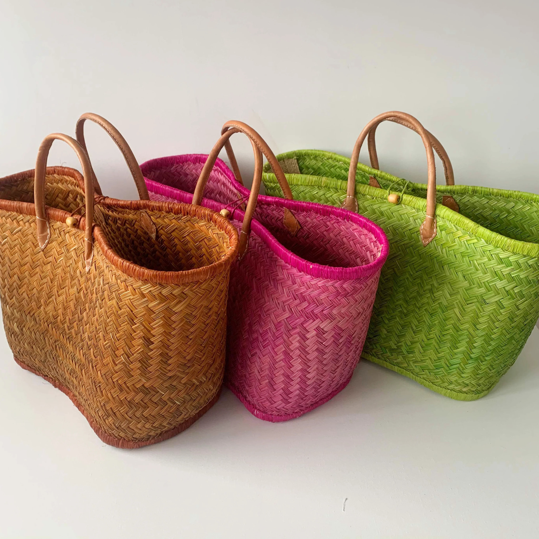 Panier artisanal de Madagascar - Aravola Luxe Uni GM Rouge