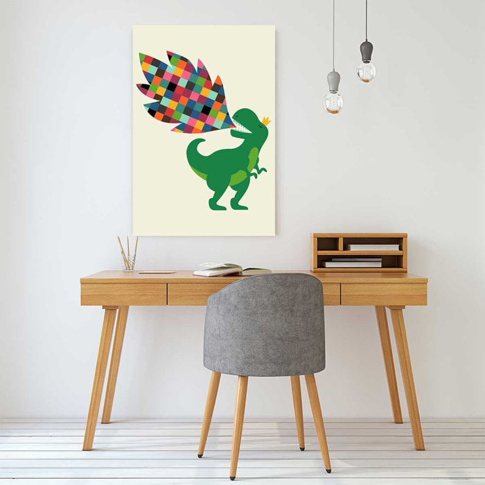 Tableau dino cracheur de feu Toile imprimée