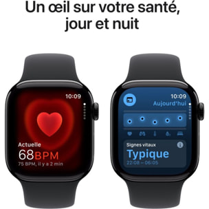 Montre connectée APPLE WATCH Serie 10 46mm Alu/Noir S/M Cellular