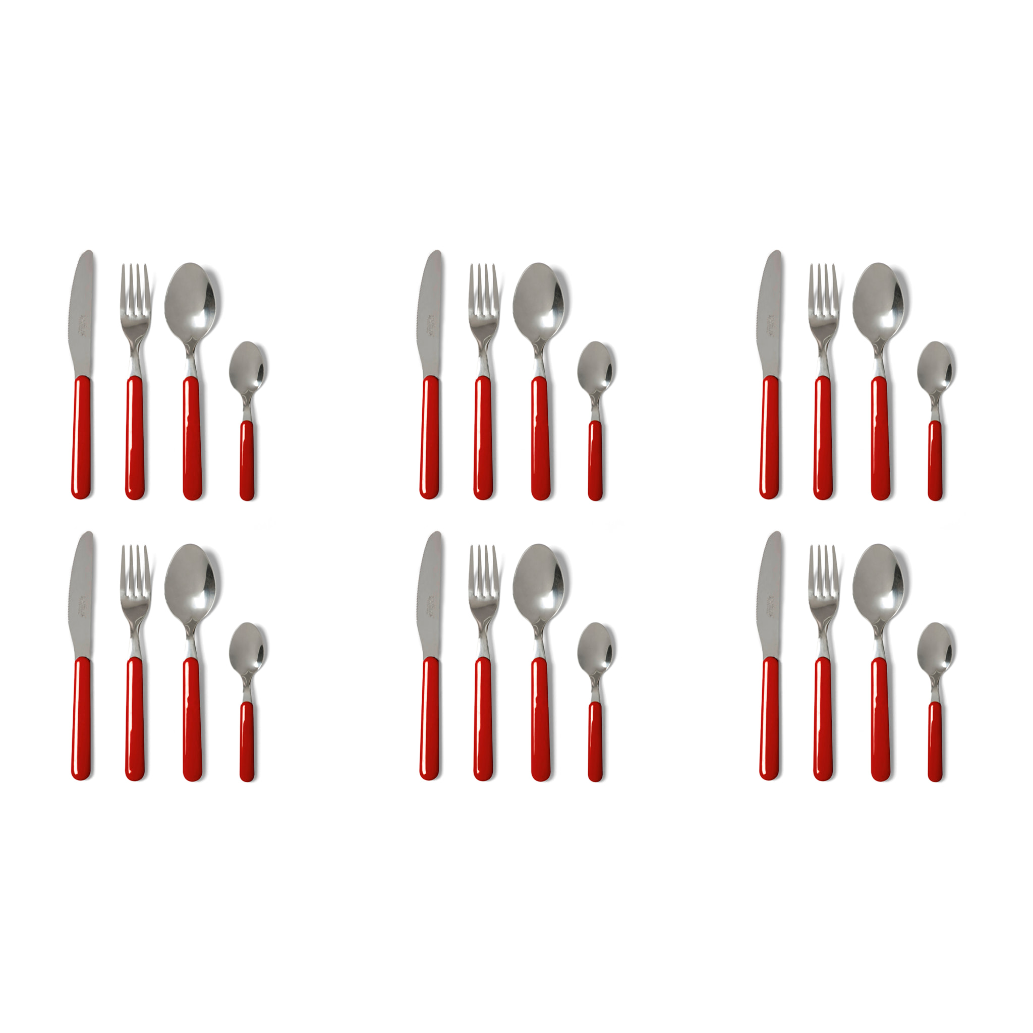 Service 24 couverts Excelsa – Fashion, Acier Rouge